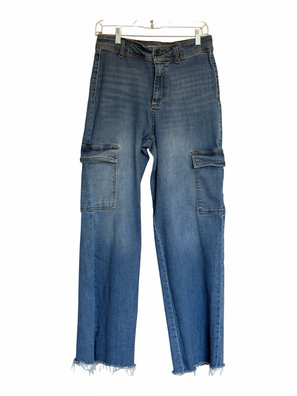 Oat New York Cargo Jeans Women's 8/29 High Rise Wide Leg